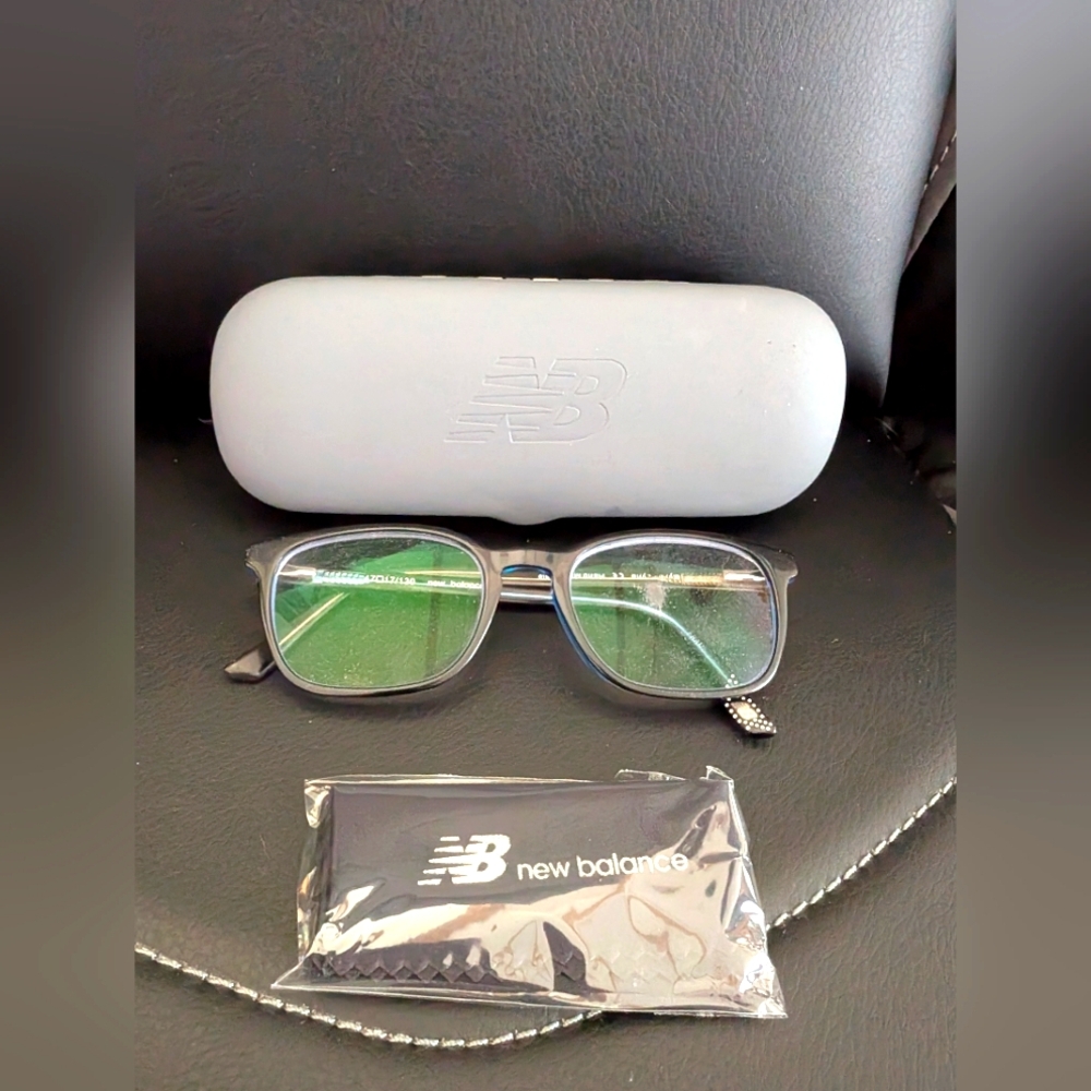 New Balance Eyeglass Frames, Cloth And Case.